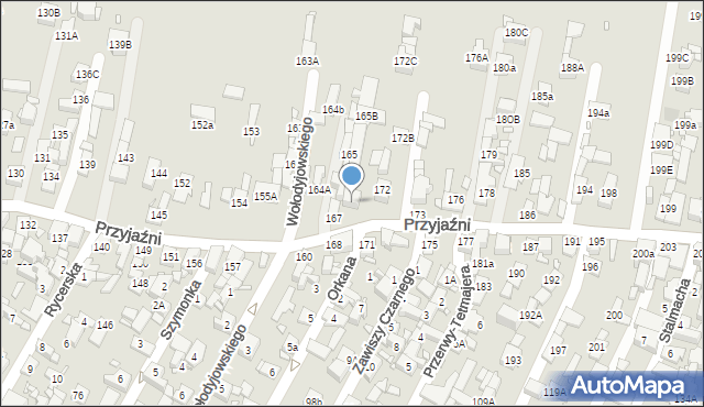 Piekary Śląskie, Przyjaźni, 169, mapa Piekary Śląskie