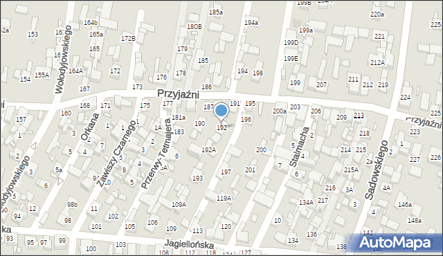 Piekary Śląskie, Przyjaźni, 192, mapa Piekary Śląskie