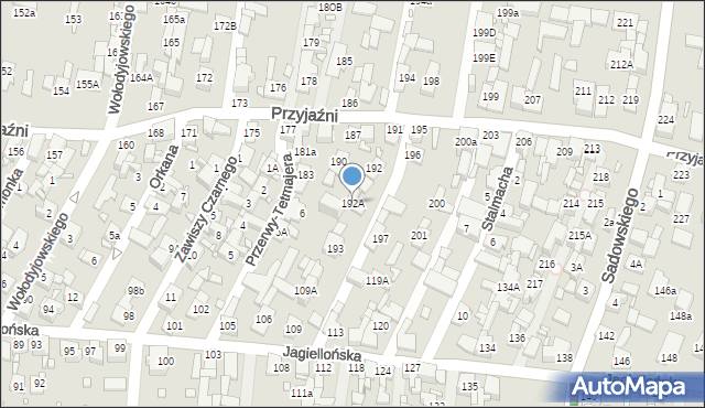 Piekary Śląskie, Przyjaźni, 192A, mapa Piekary Śląskie