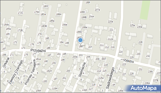 Piekary Śląskie, Przyjaźni, 199, mapa Piekary Śląskie