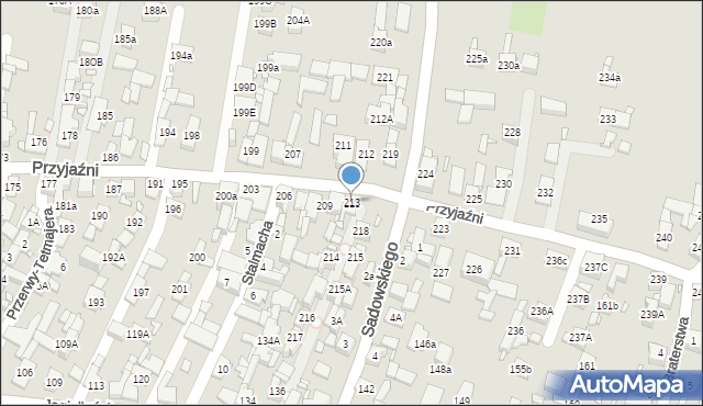 Piekary Śląskie, Przyjaźni, 213, mapa Piekary Śląskie