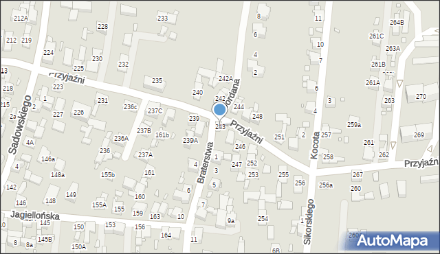 Piekary Śląskie, Przyjaźni, 243, mapa Piekary Śląskie