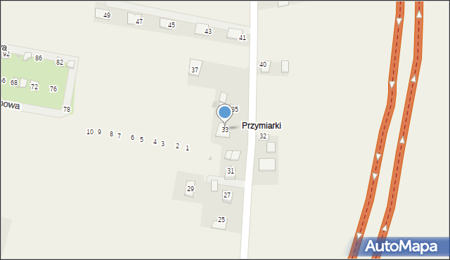 Pielgrzymowice, Przymiarki, 33, mapa Pielgrzymowice