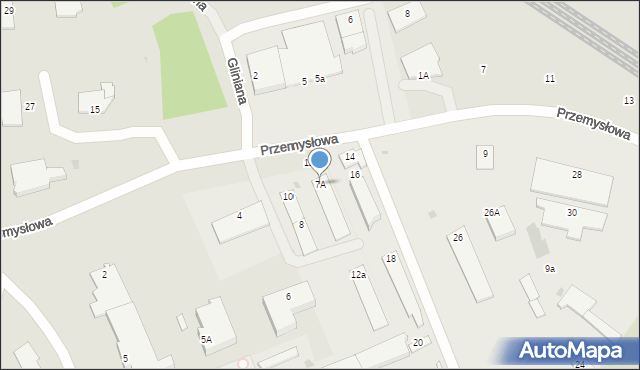 Piła, Przemysłowa, 7A, mapa Piły