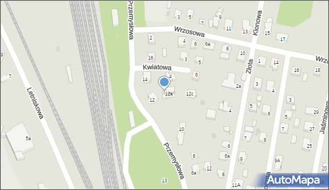 Pilawa, Przemysłowa, 12b, mapa Pilawa