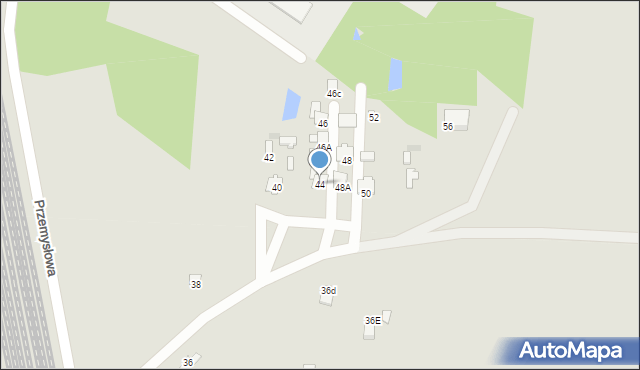 Pilawa, Przemysłowa, 44, mapa Pilawa