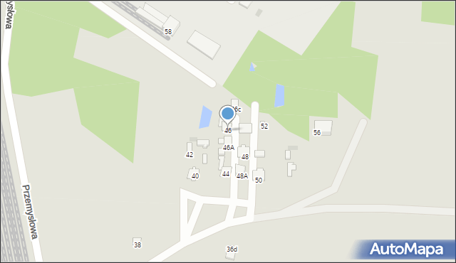 Pilawa, Przemysłowa, 46, mapa Pilawa