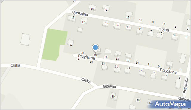 Pinczyn, Przyjazna, 18, mapa Pinczyn