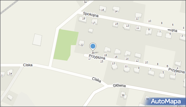 Pinczyn, Przyjazna, 20, mapa Pinczyn