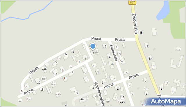 Pionki, Prusa Bolesława, 3, mapa Pionki