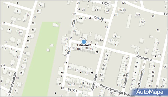 Piotrków Trybunalski, Promienna, 21, mapa Piotrków Trybunalski