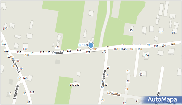 Piotrków Trybunalski, Prosta, 176, mapa Piotrków Trybunalski