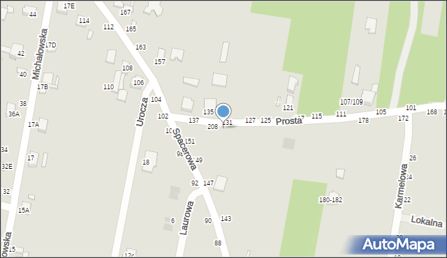 Piotrków Trybunalski, Prosta, 206, mapa Piotrków Trybunalski