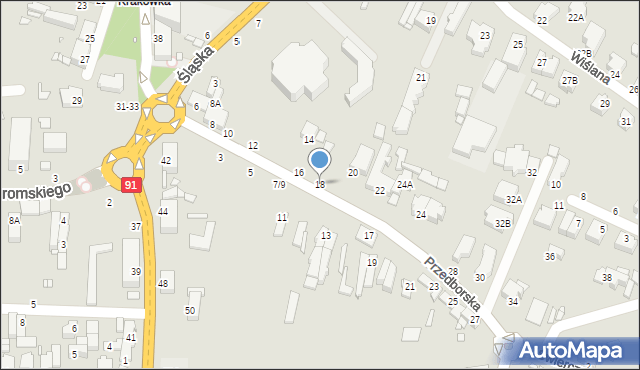 Piotrków Trybunalski, Przedborska, 18, mapa Piotrków Trybunalski