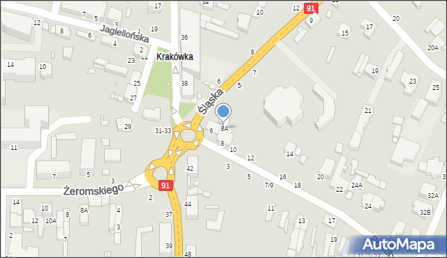 Piotrków Trybunalski, Przedborska, 8A, mapa Piotrków Trybunalski