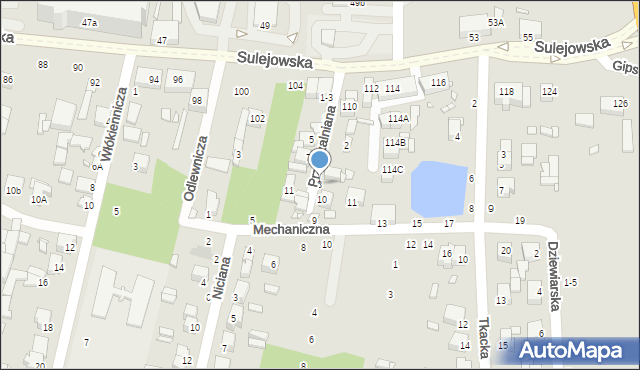 Piotrków Trybunalski, Przędzalniana, 8, mapa Piotrków Trybunalski