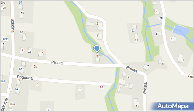 Pisarzowice, Prosta, 5, mapa Pisarzowice