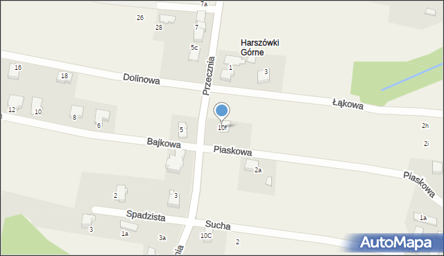 Pisarzowice, Przecznia, 10f, mapa Pisarzowice