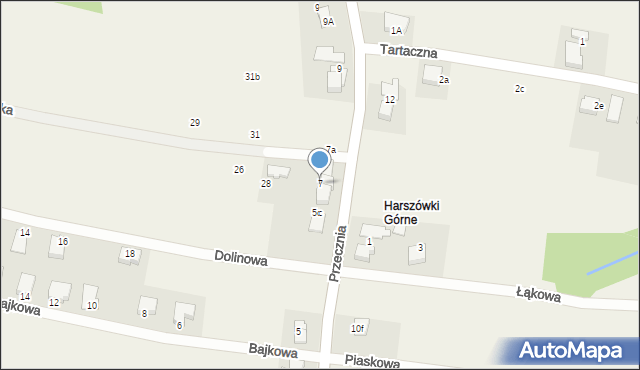 Pisarzowice, Przecznia, 7, mapa Pisarzowice