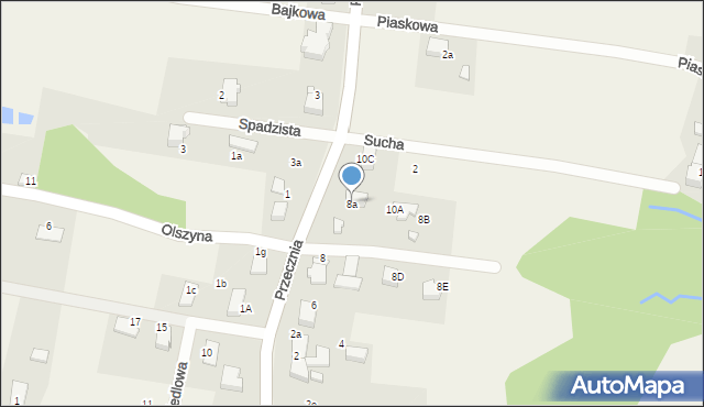 Pisarzowice, Przecznia, 8a, mapa Pisarzowice