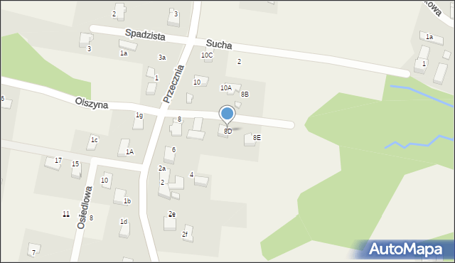 Pisarzowice, Przecznia, 8D, mapa Pisarzowice