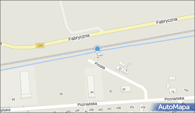 Pobiedziska, Prosta, 12, mapa Pobiedziska