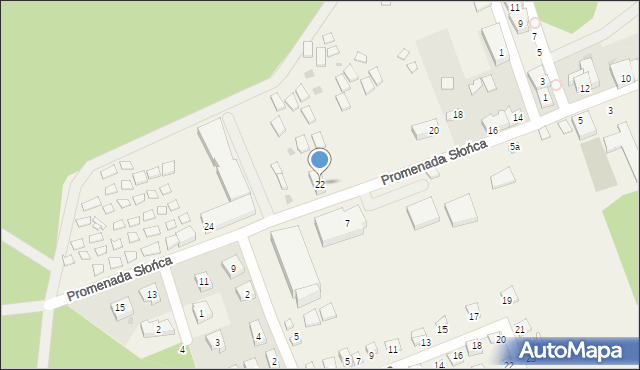 Poddąbie, Promenada Słońca, 22, mapa Poddąbie