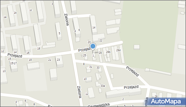 Poddębice, Przejazd, 27, mapa Poddębice