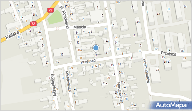 Poddębice, Przejazd, 4, mapa Poddębice