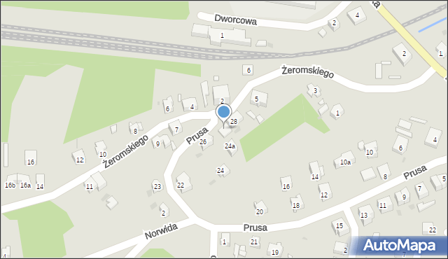 Polanica-Zdrój, Prusa Bolesława, 28a, mapa Polanica-Zdrój