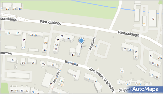 Police, Przybora, 3, mapa Police