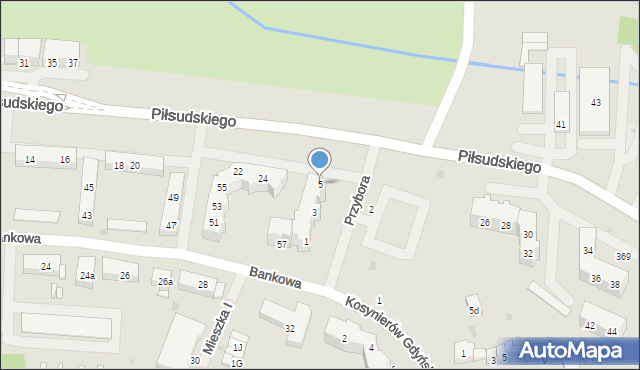 Police, Przybora, 5, mapa Police