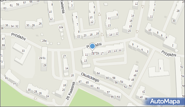 Police, Przyjaźni, 21, mapa Police