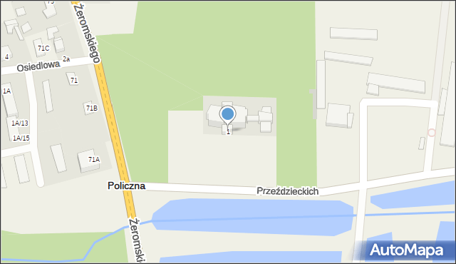 Policzna, Przeździeckich, 1, mapa Policzna