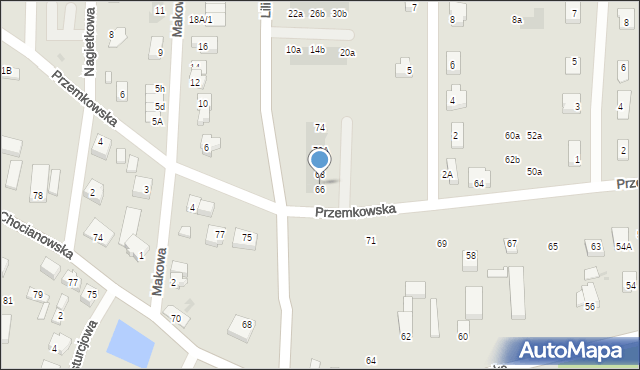 Polkowice, Przemkowska, 66A, mapa Polkowice