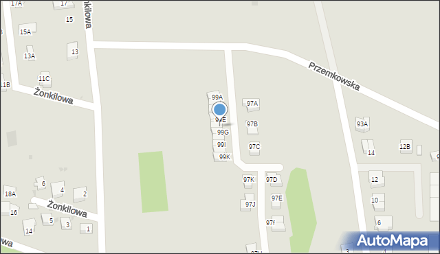 Polkowice, Przemkowska, 99F, mapa Polkowice