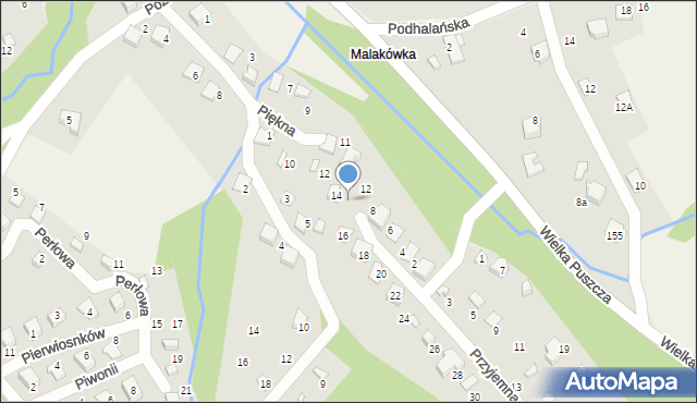 Porąbka, Przyjemna, 14, mapa Porąbka