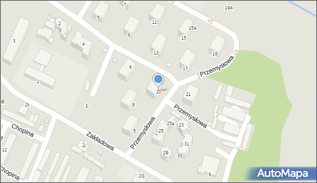 Poręba, Przemysłowa, 10, mapa Poręba