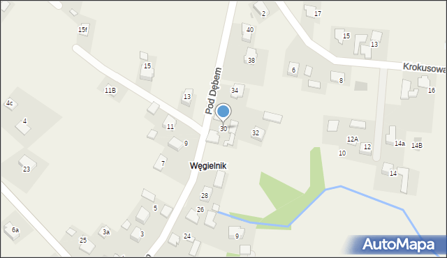 Poręba Wielka, Przedzieleń, 30, mapa Poręba Wielka