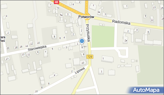 Potworów, Przysuska, 4, mapa Potworów