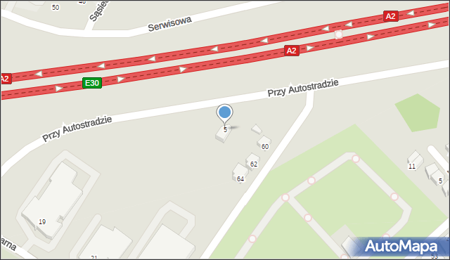 Poznań, Przy Autostradzie, 5, mapa Poznania