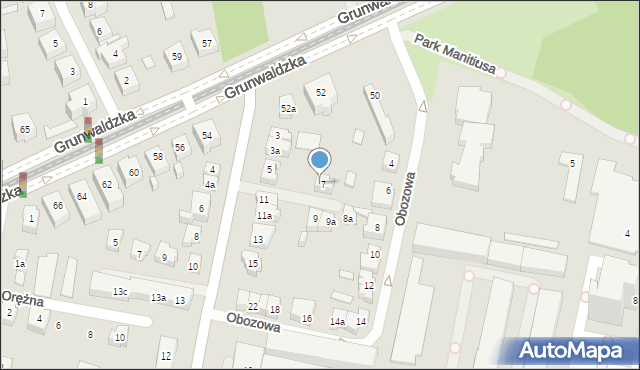 Poznań, Promienista, 7a, mapa Poznania