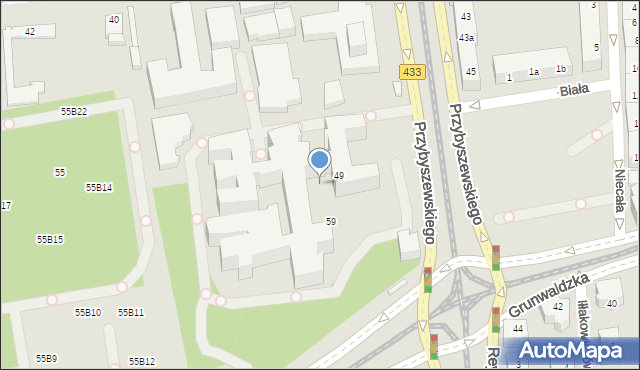 Poznań, Przybyszewskiego Stanisława, 49a, mapa Poznania