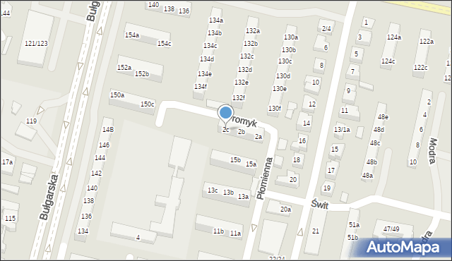 Poznań, Promyk, 2c, mapa Poznania