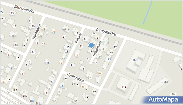 Poznań, Prądnicka, 6, mapa Poznania