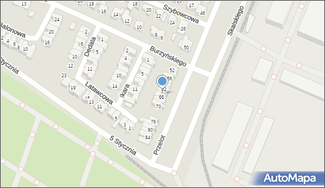 Poznań, Przelot, 64, mapa Poznania