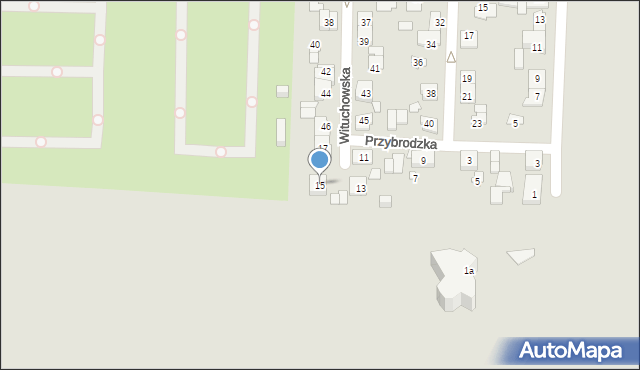 Poznań, Przybrodzka, 15, mapa Poznania