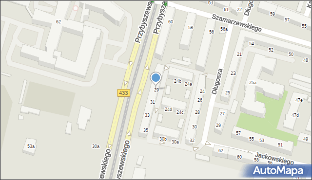 Poznań, Przybyszewskiego Stanisława, 29, mapa Poznania