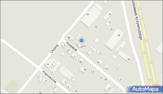 Poznań, Przeskok, 1d, mapa Poznania