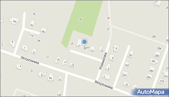 Poznań, Przeworska, 19, mapa Poznania